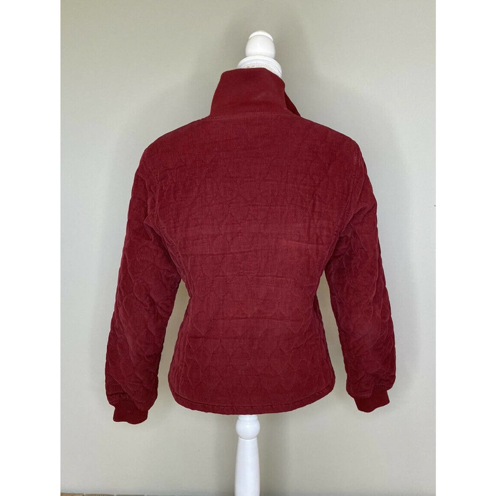 Aeros Quilted Jacket Size Small Women’s Red Full Zip - Picture 2 of 9